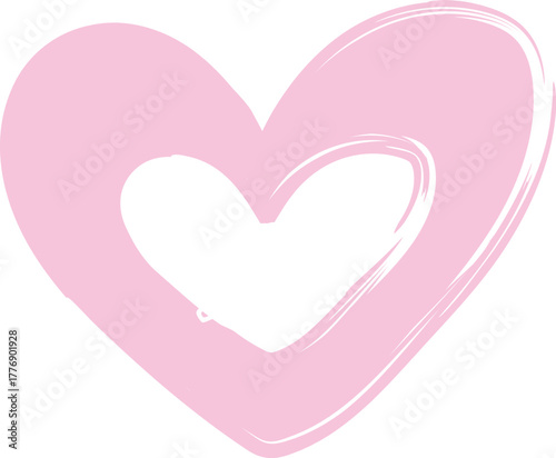 Brush Stroke Heart Shape