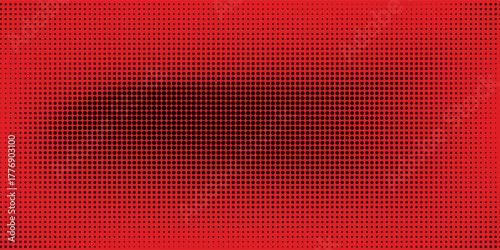 Dot red pattern screen led light gradient texture background. Abstract technology big data digital background. 3d rendering.