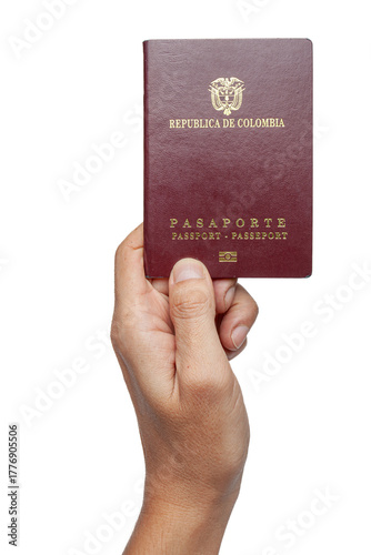 International travel and emigration concept: Colombia passport