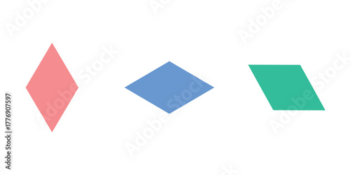 Rhombus Shape in Geometry. Geometric Shapes. Free Download Rhombus Shape in Geometry. Geometric Shapes. - GFXLoad