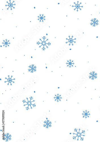 Snowflake Pattern with Dots Background