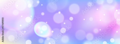 Surreal background with oversized bokeh and glittering details. Colorful gradient with dreamlike elements and copy space. Stock vector illustration in surreal style.