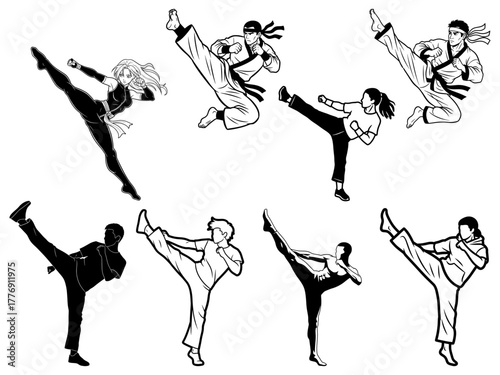 High Kick Action Pose