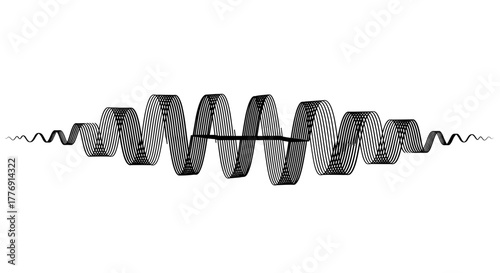 Dynamic sound wave visualization with intricate layered lines creating a modern abstract waveform effect