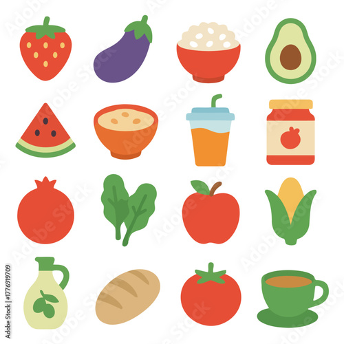 Wholesome Feast: A colorful array of fresh produce and nutritious components, perfect for a balanced, healthy diet and mindful eating.