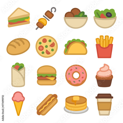 A Culinary Journey: A mouthwatering selection of fast food items, each artfully presented, inviting a delightful exploration of flavors and textures.