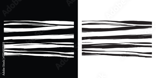 Dynamic abstract black and white brush stroke patterns for modern design backgrounds