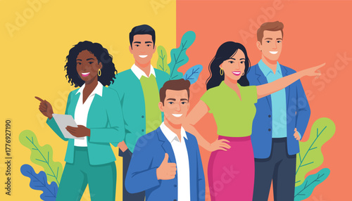 Diverse business team showing strategy success and confidence Great teamwork and leadership