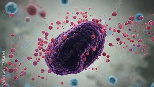 scientific visualization representing an innovative oncology therapy where molecular vibrations target and destroy cancerous cell