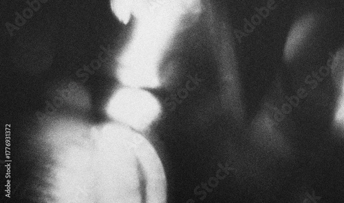 Photocopies of a black and white sheet of paper with a background or texture with grain and noise illustration