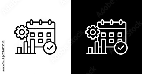 Productivity  White Icon Set Design