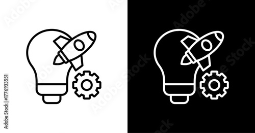 Innovation  White Icon Set Design