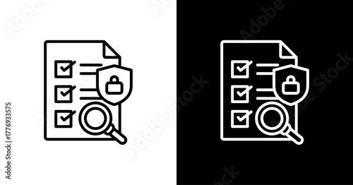 Compliance  White Icon Set Design