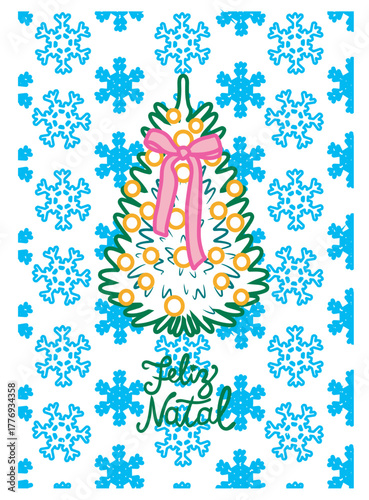 Super innovative minimalist Christmas card trending with a Christmas tree