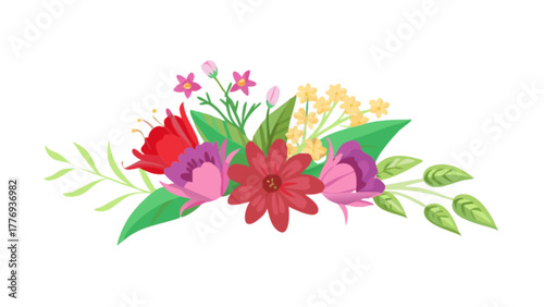 Floral arrangement with colorful flowers