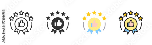 Commendation Icon Pack In Multiple Styles