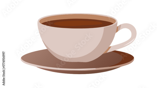A cup of coffee on a saucer