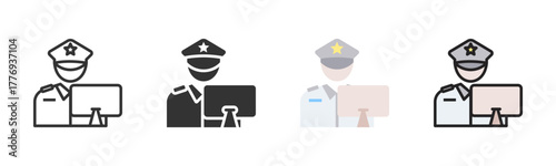Officer Icon Pack In Multiple Styles