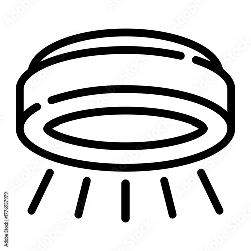 ceiling lamp line icon