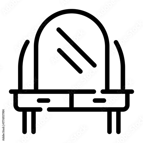 dressing table line icon
