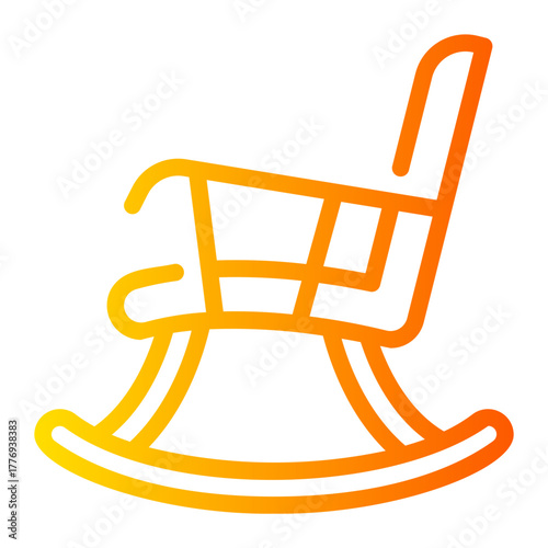 rocking chair gradient icon