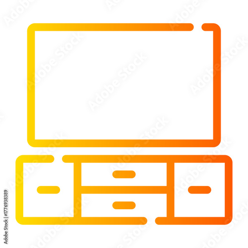 tv stand gradient icon