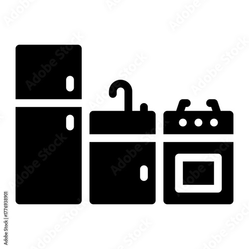 kitchen glyph icon