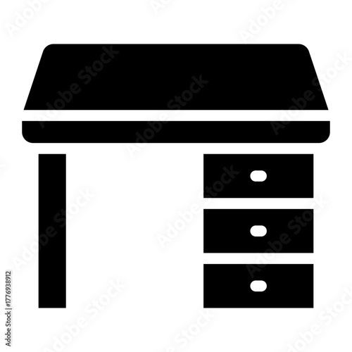 desk glyph icon