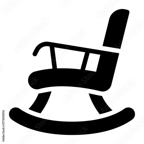 rocking chair glyph icon