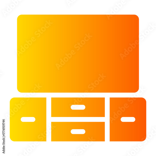 tv stand gradient icon