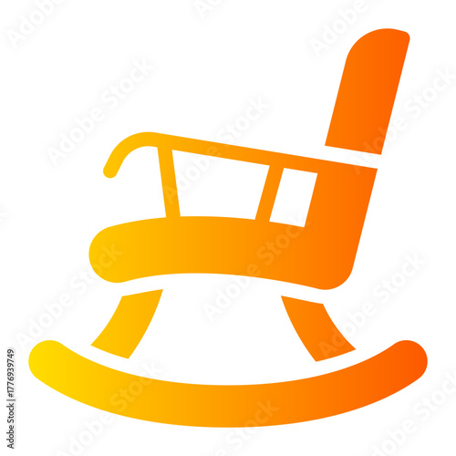 rocking chair gradient icon
