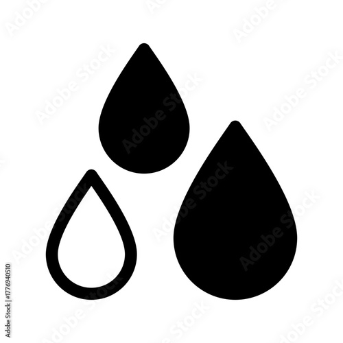 Water Drops Icon Vector Symbol Design Illustration