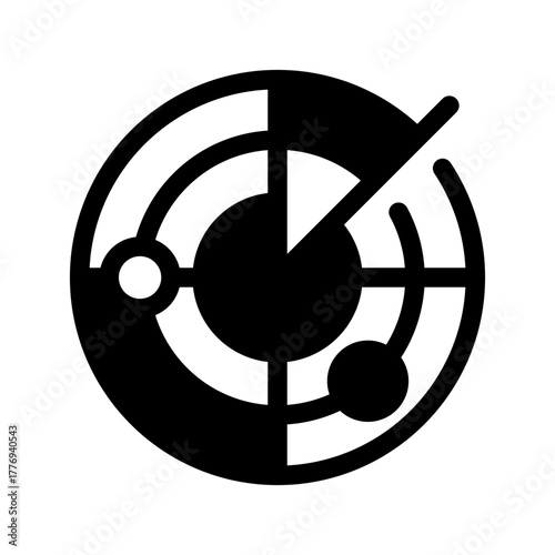Radar Icon Vector Symbol Design Illustration