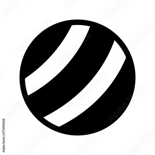 Fitness Ball Icon Vector Symbol Design Illustration
