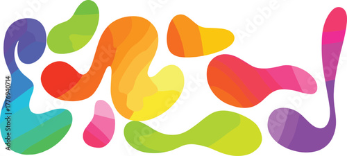 Abstract Colorful Fluid Shapes Composition Vibrant Design Elements for Creative Projects and Branding