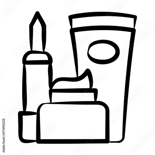 Beauty Products Icon - Handdrawn