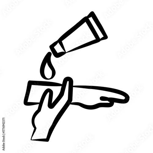 Body Lotion Icon - Handdrawn