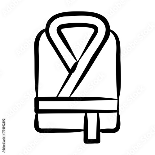 Spa Bathrobe Icon - Handdrawn