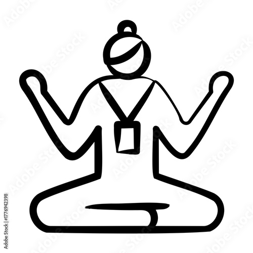 Wellness Coach Icon - Handdrawn