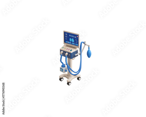 Medical Ventilator Machine for Respiratory Support in Hospital Setting