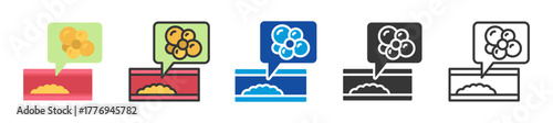 lipid icon set multi style various collection