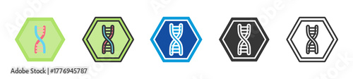 dna icon set multi style various collection
