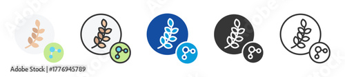 carbohydrate icon set multi style various collection