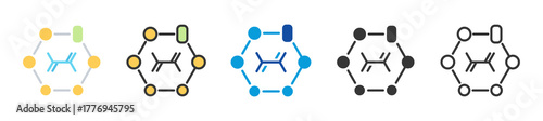 glycolysis icon set multi style various collection