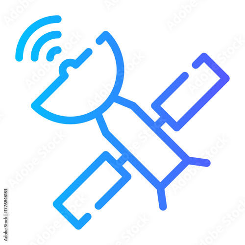 satellite gradient icon