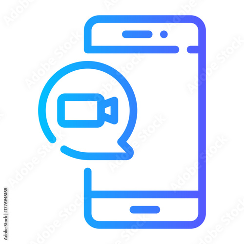video call gradient icon