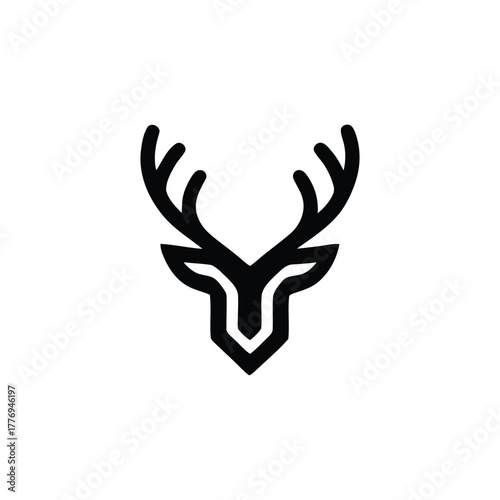 Deer head geometric outline