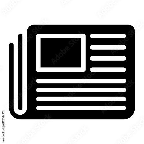 newspaper glyph icon