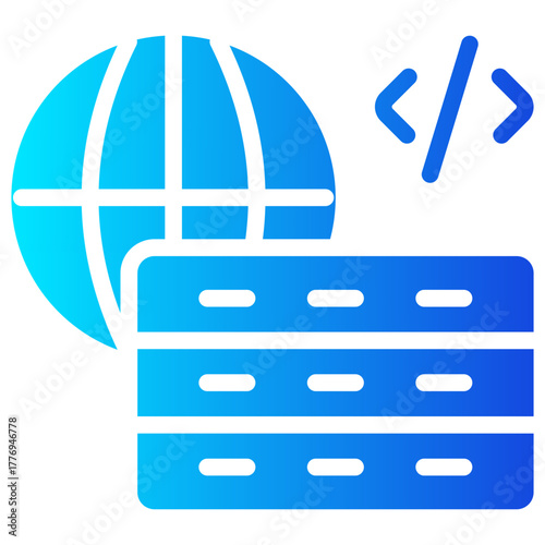 web server gradient fill icon