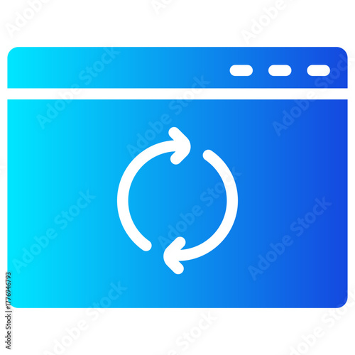 web sync gradient fill icon
